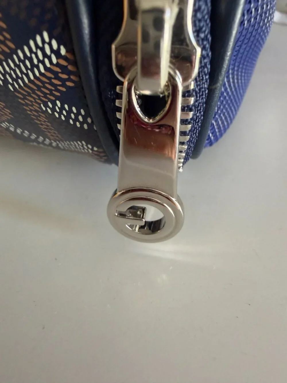 Goyard Voltigeur MM Pet Travel Bag Navy PHW